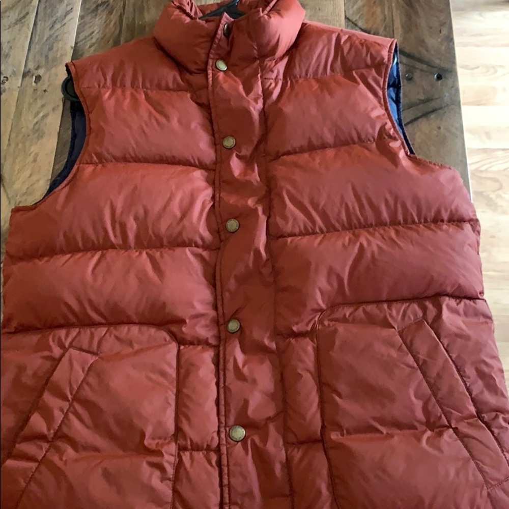 Burnt Orange Men’s Small Lands’ End Down Vest